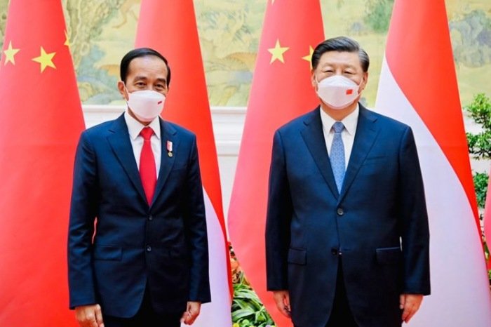 Presiden Jokowi melakukan pertemuan bilateral dengan Presiden RRT Xi Jinping, di Villa 14, Diaoyutai State Guesthouse, Beijing, Selasa (26/07/2022). (Dok. BPMI Setpres/Laily Rachev)