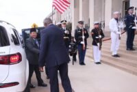 Menteri Pertahanan RI Prabowo Subianto bersama Menteri Pertahanan Amerika Serikat (AS), Lloyd J Austin III. (Dok. Tim Media Prabowo Subianto)