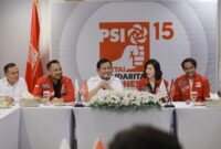 Ketua Umum Partai Gerindra Prabowo Subianto dan mengunjungi Partai Solidaritas Indonesia (PSI). (Dok. Tim Media Prabowo)  