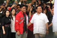 Ketua Umum Gerindra Prabowo Subianto bersama Ketua Umum Partai Solidaritas Indonesia (PSI) Kaesang Pangarep. (Dok. Tim Media Prabowo Subianto)