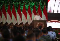 Menteri Pertahanan Prabowo Subianto membuka 'Simposium Geopolitik & Geostrategis Global serta Pengaruhnya terhadap Indonesia' di Kementerian Pertahanan. (Dok. Tim Media Prabowo Subianto)