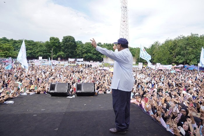 Calon Presiden nomor urut dua Prabowo Subianto kampanye di Subang. (Dok. TKN Prabowo Gibran)