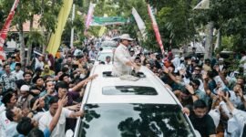 Menteri Pertahanan (Menhan) RI Prabowo Subianto di Bangkalan, Madura, Jawa Timur. (Dok. Tim Media Prabowo)  