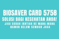 Pemesanan BioSaver Card 5758 di wilayah aglomerasi Jakarta dan sekitarnya, dapat menhhubungi pesan WhatsApp: 0811 115 7788 (Banny).  