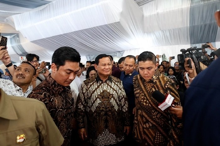 Menteri Pertahanan sekaligus Presiden terpilih periode 2024-2029 Prabowo Subianto sempat mengucapkan mohon maaf lahir batin. (Dok. Tim Media Prabowo)