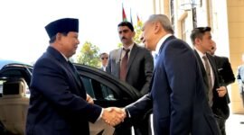 Menteri Pertahanan RI sekaligus presiden terpilih periode 2024-2029 Prabowo Subianto melakukan pertemuan dengan Raja Yordania Abdullah II bin Al-Hussein. (Dok. Tim Media Prabowo)