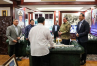 Prabowo Subianto dan para Ketum Partai Koalisi bersama Menteri Erick Thohir.(Instagram.com @anismatta_)