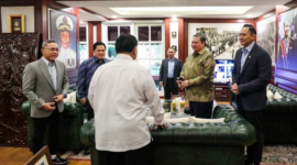 Prabowo Subianto dan para Ketum Partai Koalisi bersama Menteri Erick Thohir.(Instagram.com @anismatta_)