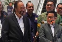 Ketua Umum Partai NasDem Surya Paloh bersama Ketua Umum PKB Muhaimin Iskandar. (Facebook.com @A Muhaimin Iskandar)